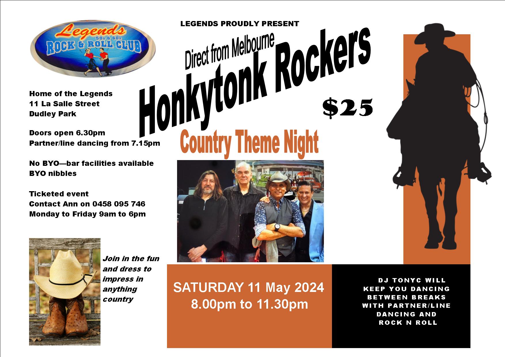 Honkytonk Rockers Country Theme Adelaide Gigs